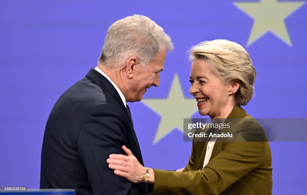 Ursula von der Leyen - Sauli Niinisto in Brussels
