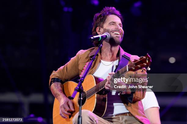Matt Thomas of Parmalee performs onstage at the Concert For Carolina Benefit Concert at Bank of America Stadium on October 26, 2024 in Charlotte,...