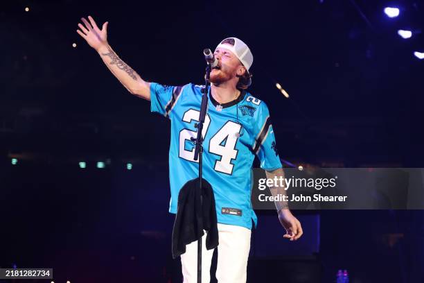 Bailey Zimmerman performs onstage at the Concert For Carolina Benefit Concert at Bank of America Stadium on October 26, 2024 in Charlotte, North...