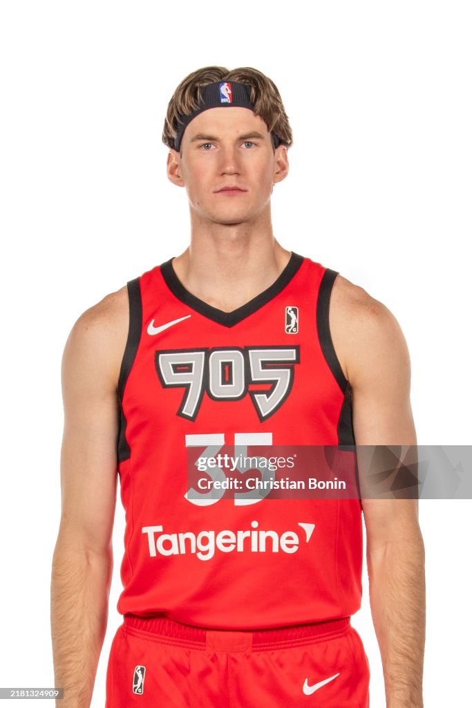 Branden Carlson of the Raptors 905 poses for a headshot during... News ...