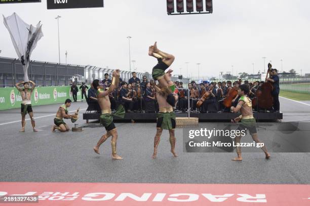 The traditional dancer show on the grid before the start of the MotoGP race during the MotoGP Of Thailand - Race at Chang International Circuit on...