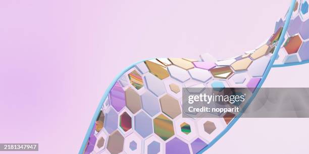 technology dna genetic concept. - nanotechnologie stockfoto's en -beelden