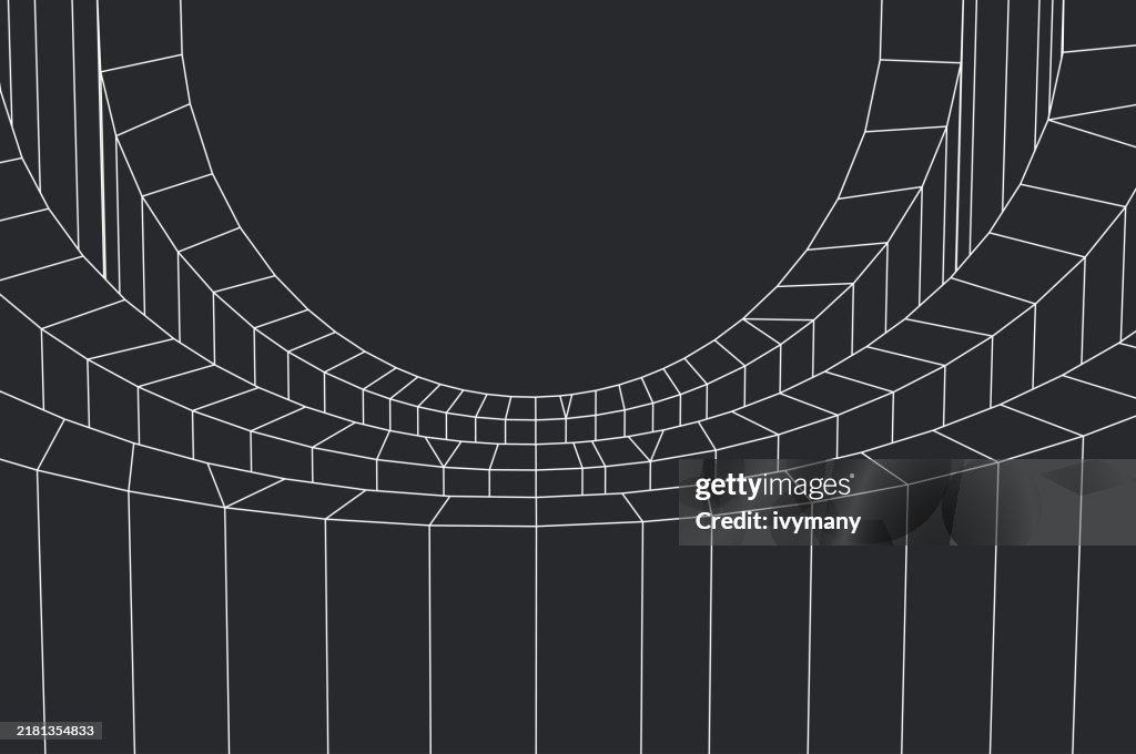 3D model line structure technology pattern background