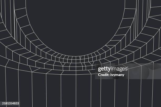 3d Model Line Structure Technology Pattern Background High-Res Vector ...