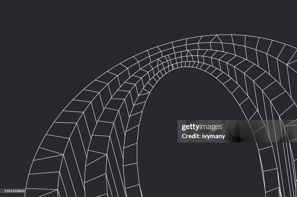 3D model line structure technology pattern background