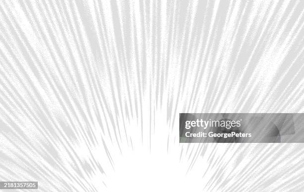 sunset with exploding light trails - catalyst spark stock illustrations