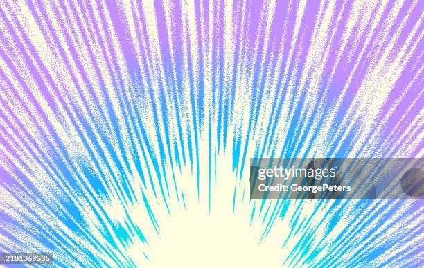 sunset with exploding light trails - sunset time lapse stock illustrations