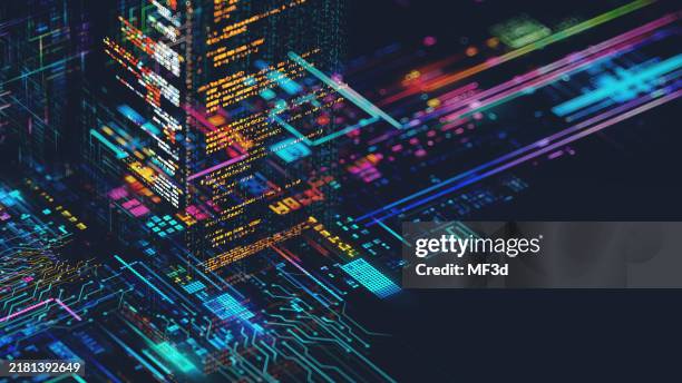 digital transformation and big data. ai - artificial intelligence - concept cpu quantum computing. program code - quantum processor stock pictures, royalty-free photos & images