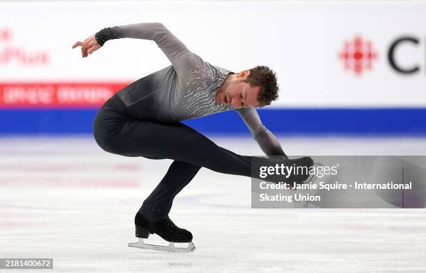 Jason Brown of the United States competes during the Skate Canada International Men's Free program at Scotiabank Centre on October 27, 2024 in...