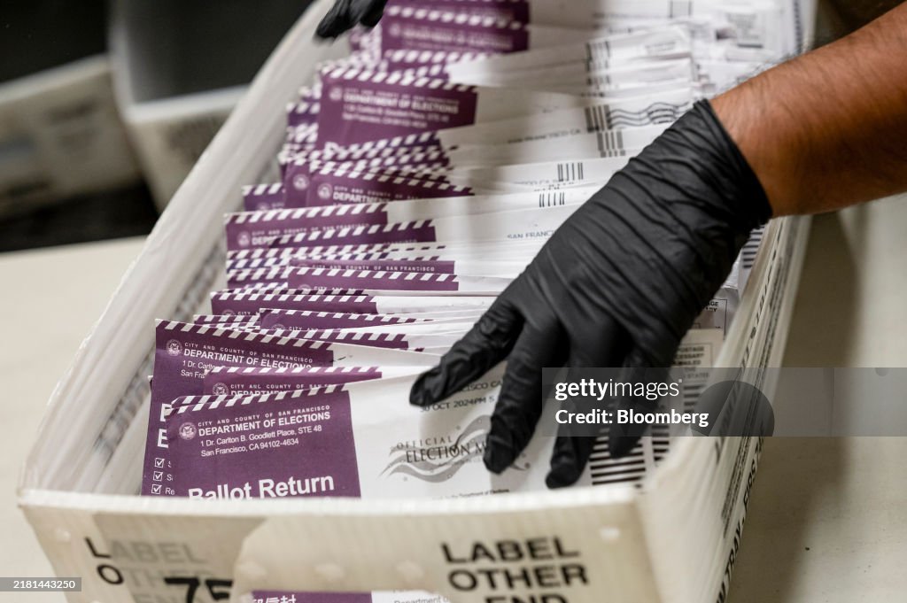 Residents Cast Ballots For US Presidential Election During Early Voting Period In California
