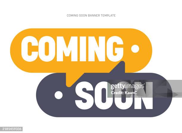 ilustraciones, imágenes clip art, dibujos animados e iconos de stock de próximamente se publicará un icono vectorial aislado al estilo de papel. cartel de promoción. iniciar un nuevo elemento de diseño empresarial ilustración de stock vectorial - slogan logo