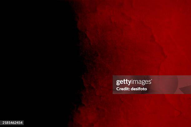 vibrant red or maroon coloured plain abstract horizontal blank empty weathered blistered cracked peeling off wall, run down vector textured background or wallpaper with smudged texture, cracks and stains - red and black gradient stock illustrations