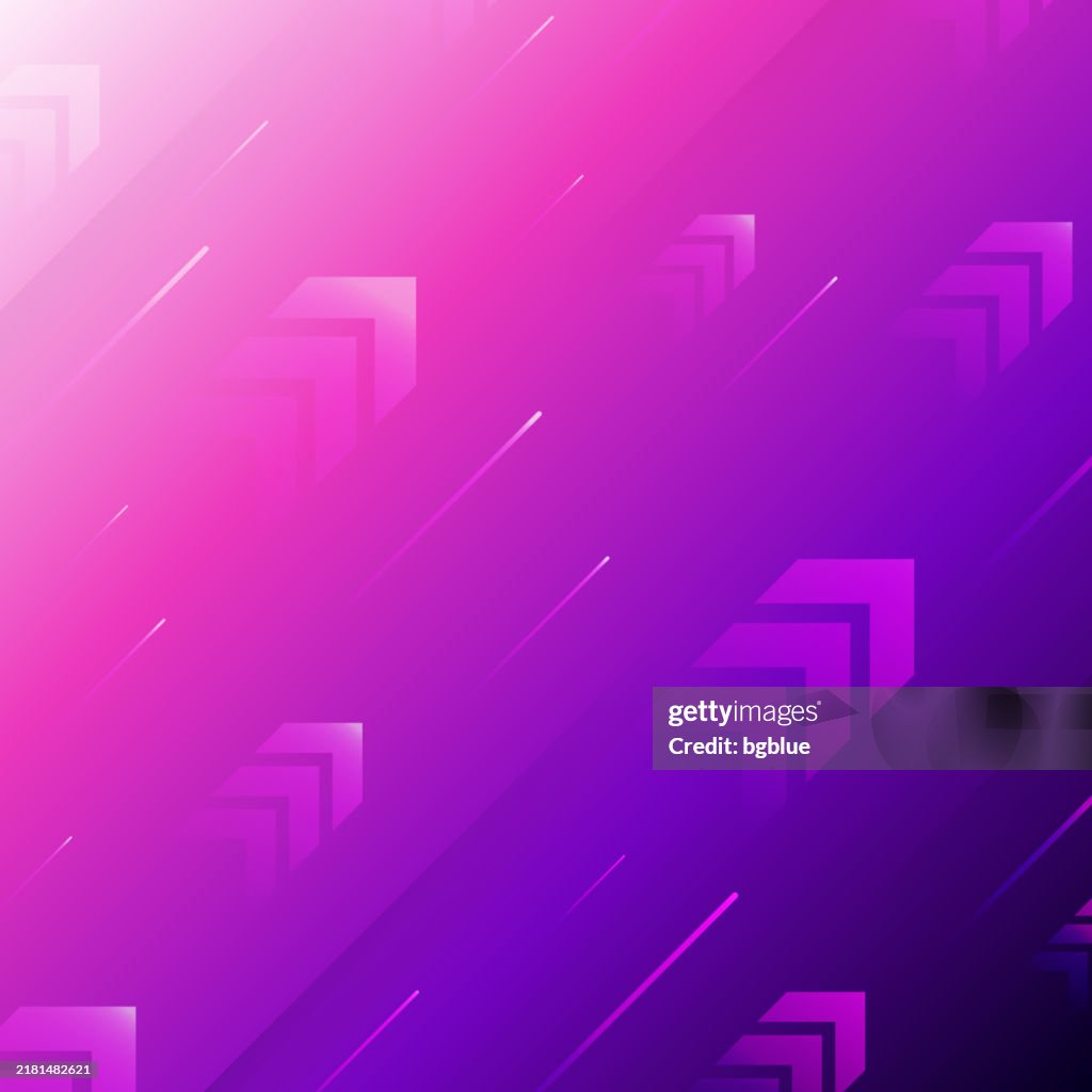 Abstract Design With Rising Arrows And Purple Gradient Trendy ...
