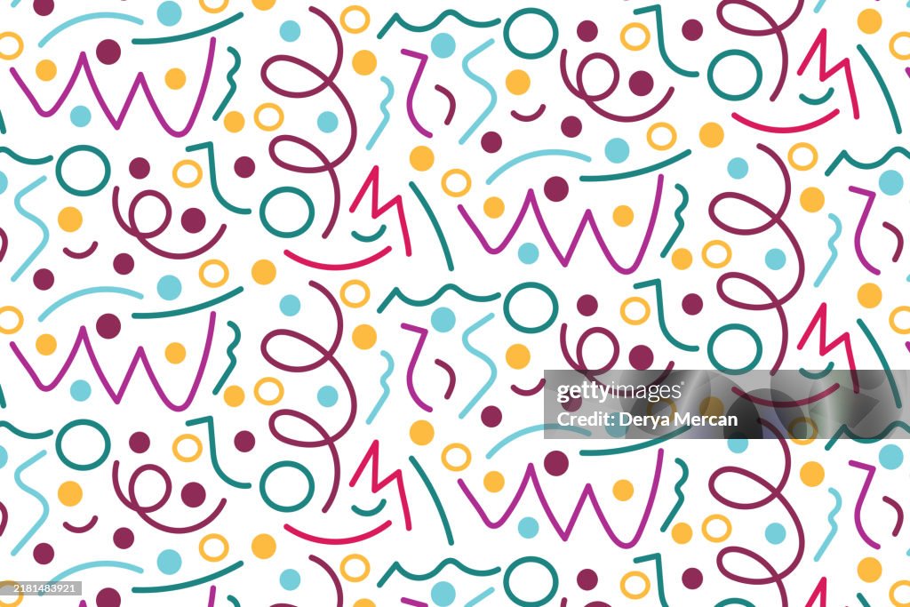 Seamless Confetti Celebration Party Excitement Background stock illustration