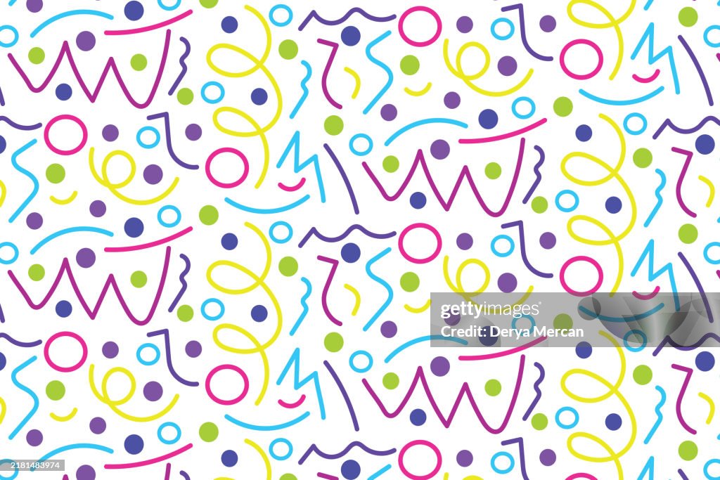 Seamless Confetti Celebration Party Excitement Background stock illustration
