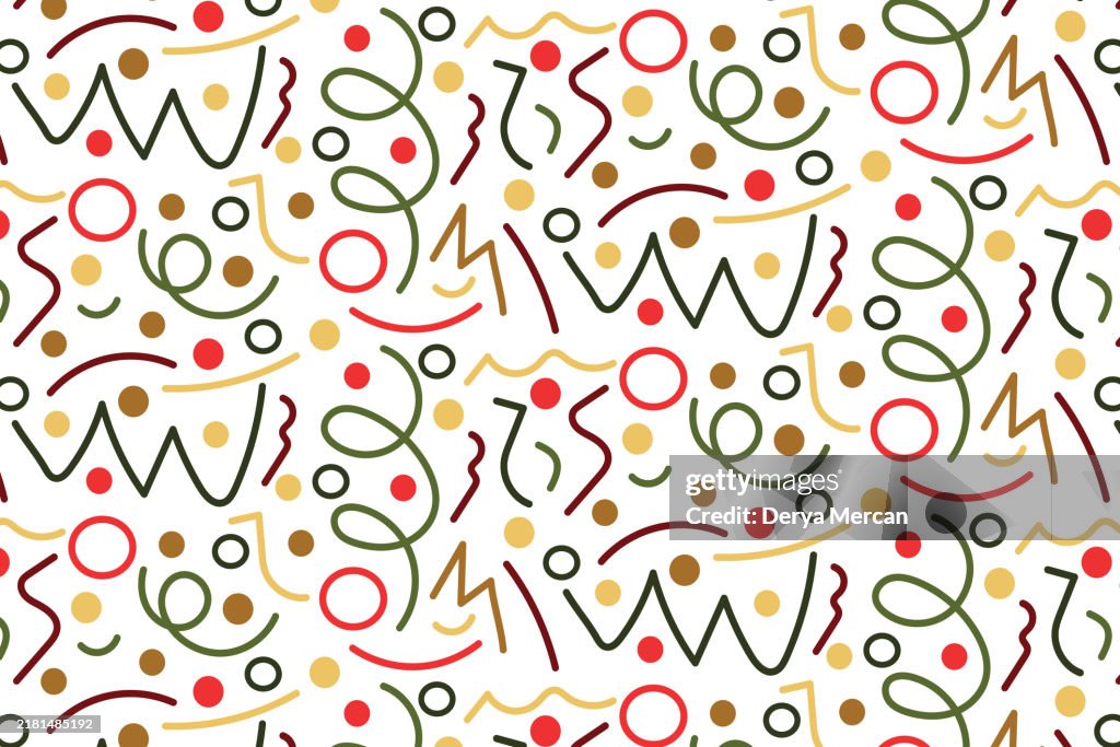 Seamless Confetti Celebration Party Excitement Background stock illustration