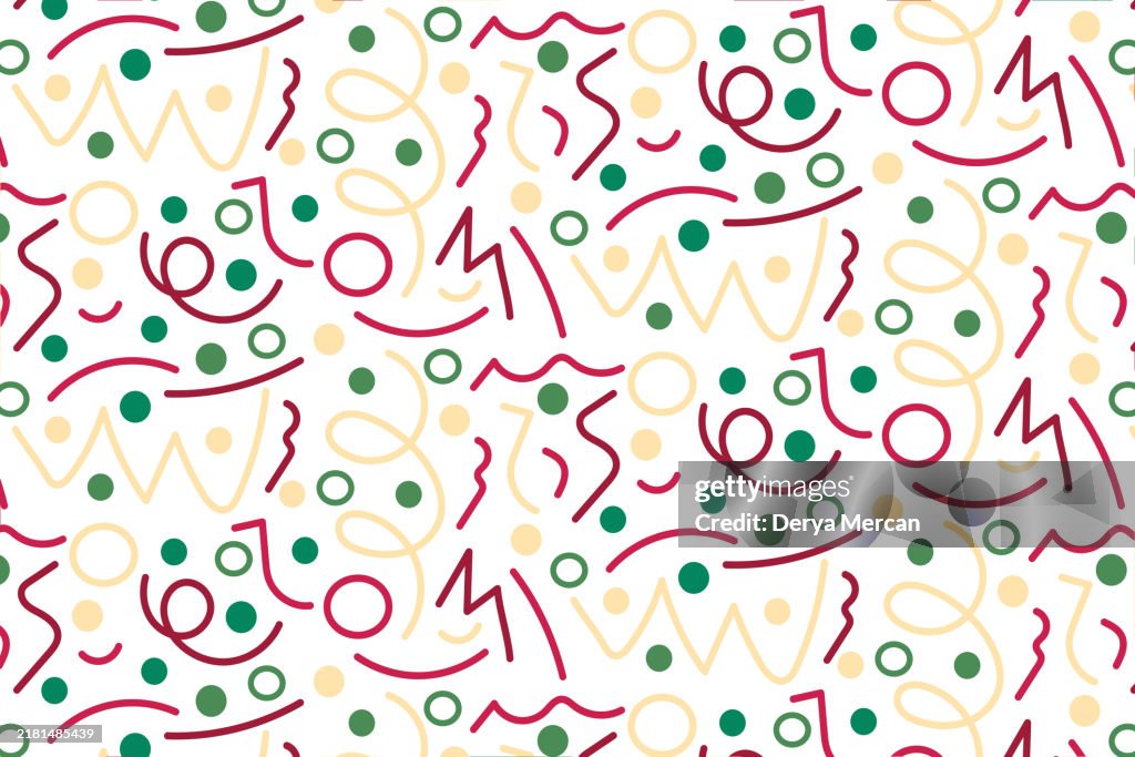 Seamless Confetti Celebration Party Excitement Background stock illustration