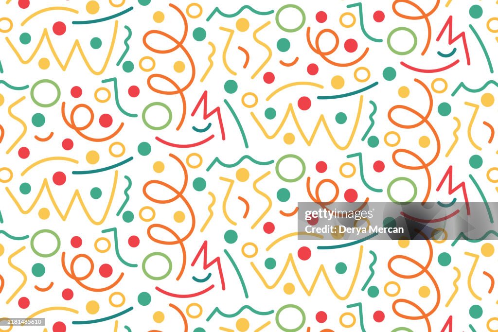 Seamless Confetti Celebration Party Excitement Background stock illustration
