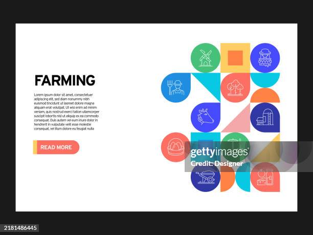 farming and agriculture related vector illustration. farm, feld, nature, farmer, agricultural, harvest, plant, growth - sprinkler system stock illustrations