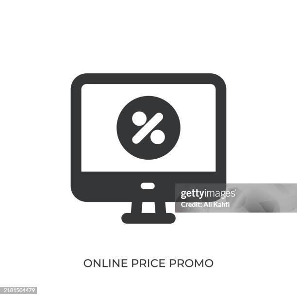 online price promo glyph solid icon. solid icon that can be applied anywhere, simple, pixel perfect and modern style - grant application stock illustrations
