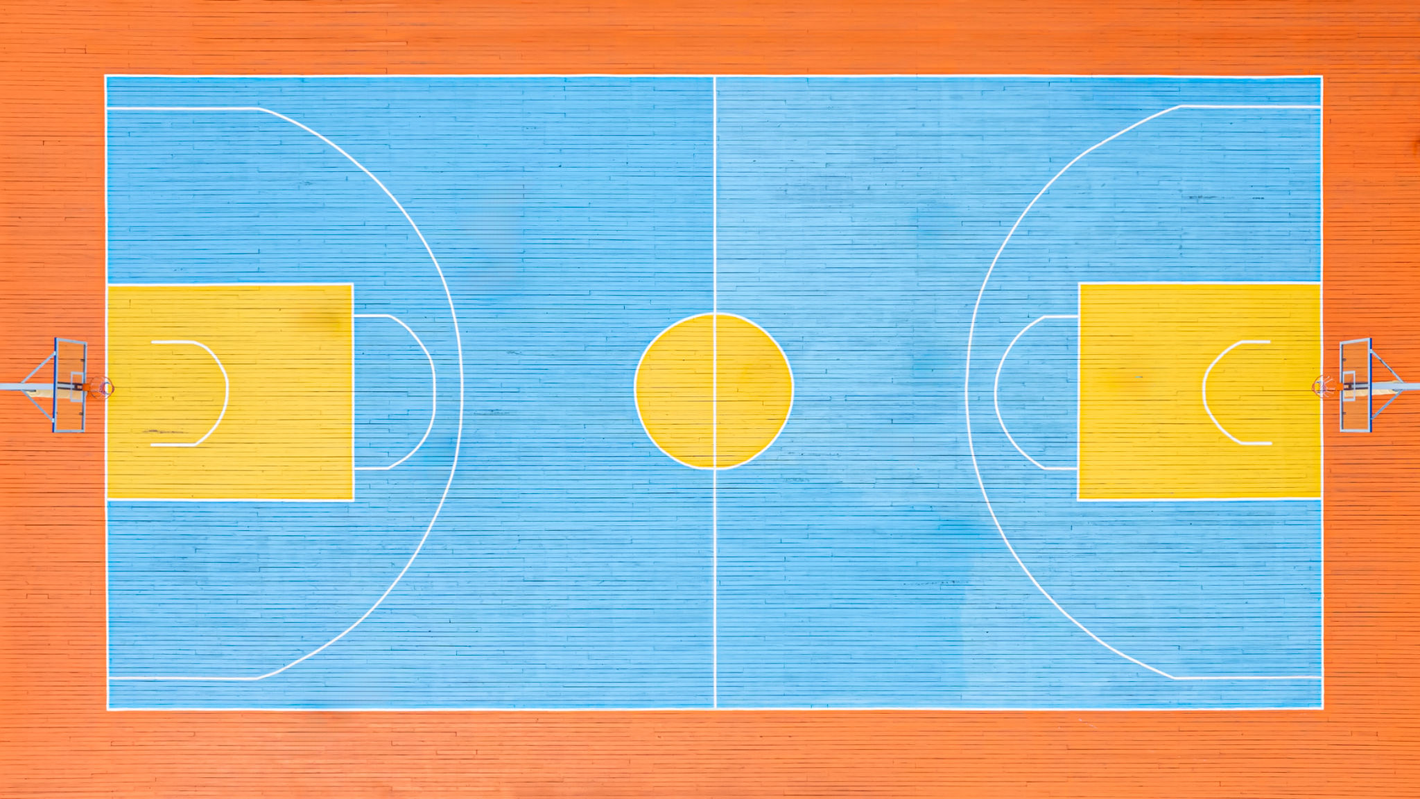 basketball court drone