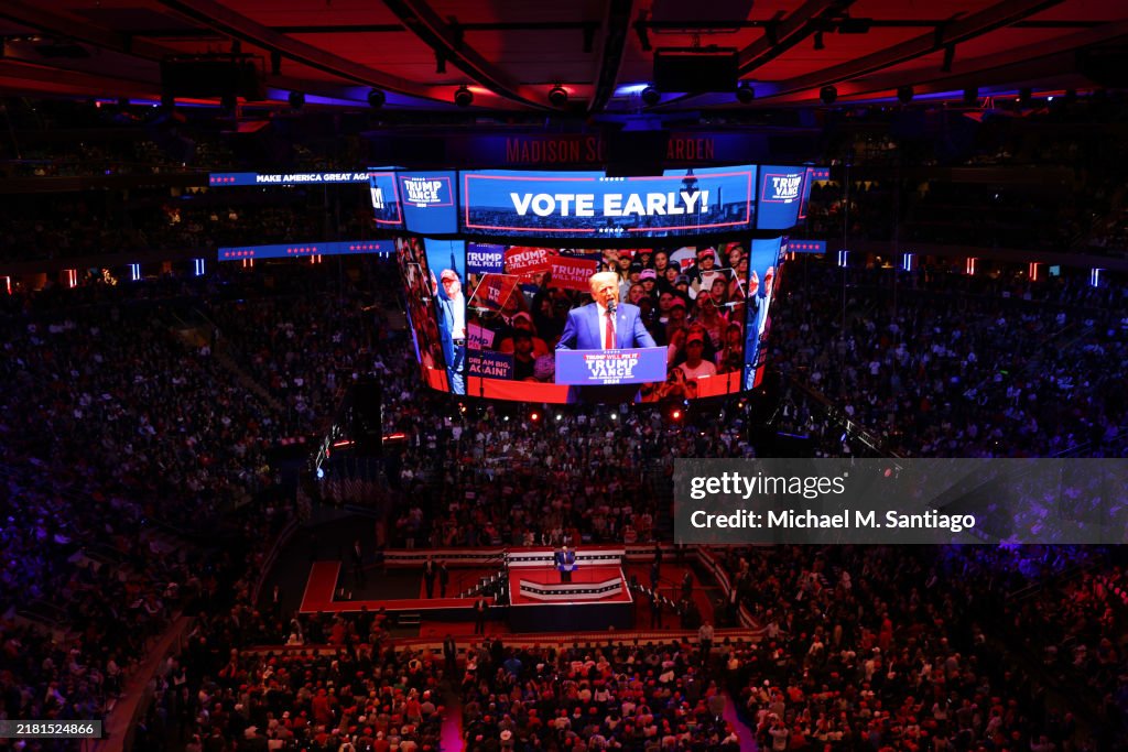 Donald Trump Holds Campaign Rally At Madison Square Garden In NYC
