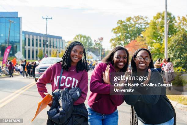 Homecoming visitors gather to watch the annual homecoming parade for North Carolina Central University's annual homecoming festivities.