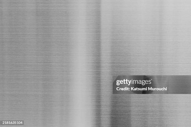 metalic stainless steel hairline texture background - hairline polished metal stock pictures, royalty-free photos & images
