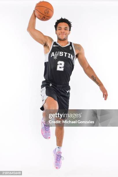 San Antonio TX, Jameer Nelson Jr. #2 of the Austin Spurs poses for a portrait on October 31, 2024 at the Victory Capital Center in San Antonio Texas....