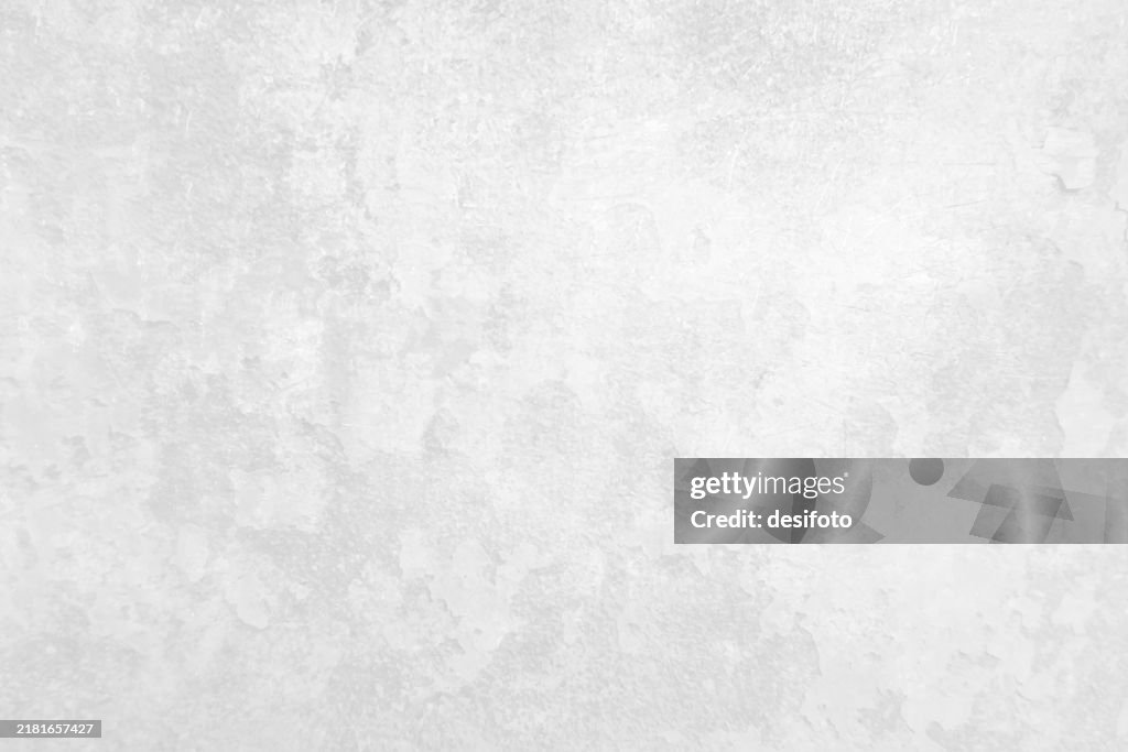 Light grey or white coloured textured effect smudged old faded messy dirty blank empty plain horizontal scratched grayscale vector backgrounds with grunge marble texture like stained old plastered whitewashed wall