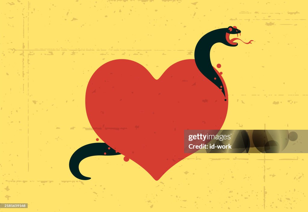Snake with heart icon