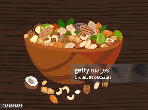 Nuts with bowl Nuts with bowl