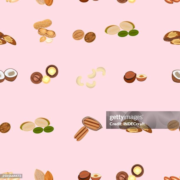 Set Of Nuts Seamless Pattern High-Res Vector Graphic - Getty Images