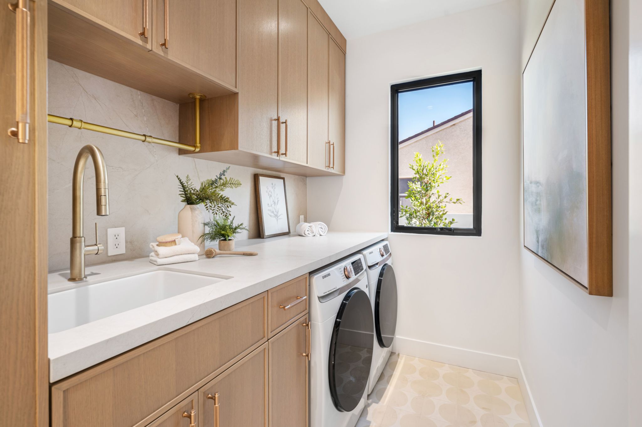 organized laundry room
