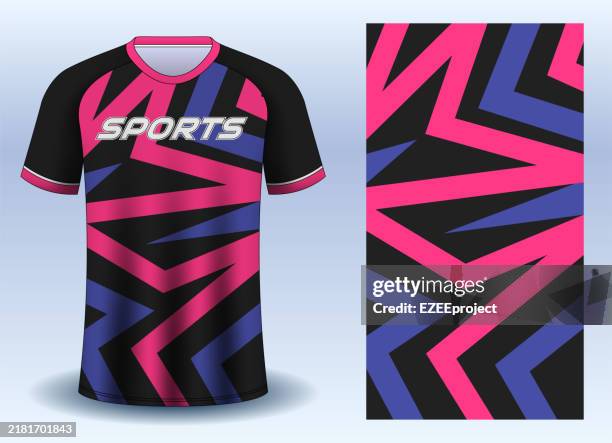 soccer jersey design template for football club. sport t-shirt design template. jersey vector. - jersey fabric stock illustrations