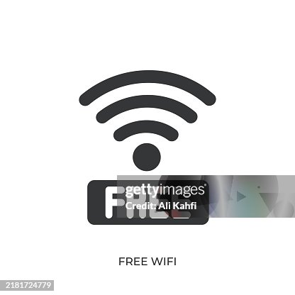 Free Wifi glyph solid icon. Solid icon that can be applied anywhere, simple, pixel perfect and modern style Free Wifi glyph solid icon. Solid icon that can be applied anywhere, simple, pixel perfect and modern style