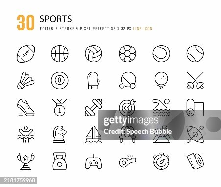 Sports Line Icons. Editable Stroke. Pixel Perfect. Sports Line Icons. Editable Stroke. Pixel Perfect.