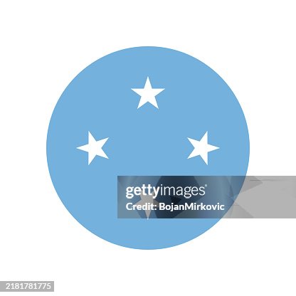 Micronesia circle flag. Vector Micronesia circle flag. Vector