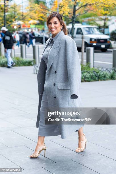 Eva Longoria is seen in Hudson Yards on October 29, 2024 in New York City.