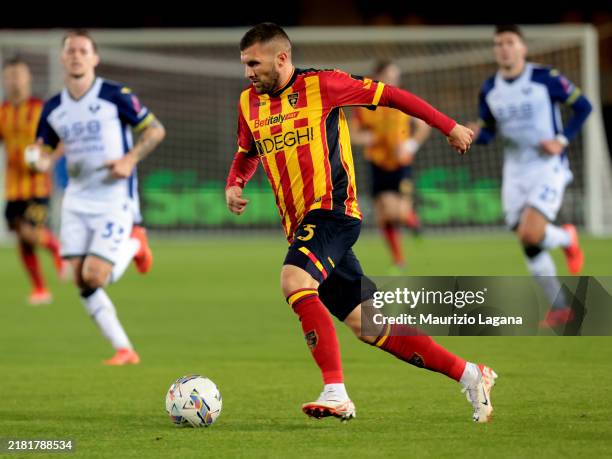 Ante Rebic of Lecce during the Serie A match between Lecce and Verona at Stadio Via del Mare on October 29, 2024 in Lecce, Italy.