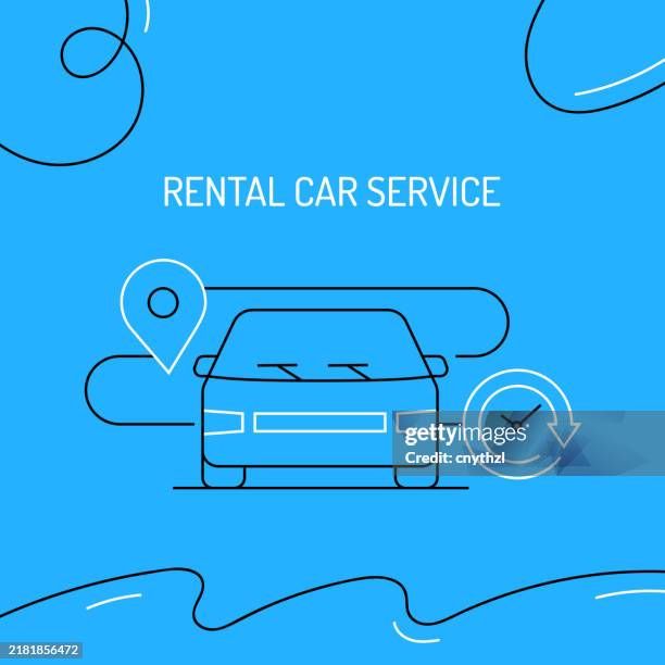 rental car service related conceptual vector illustration - software driver icon stock illustrations