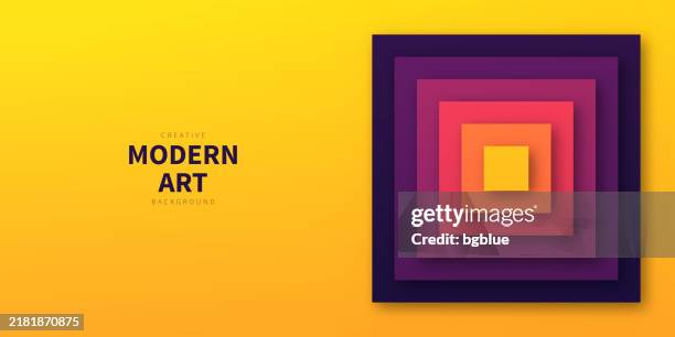 Abstract Design With Squares And Orange Gradients Trendy Background ...