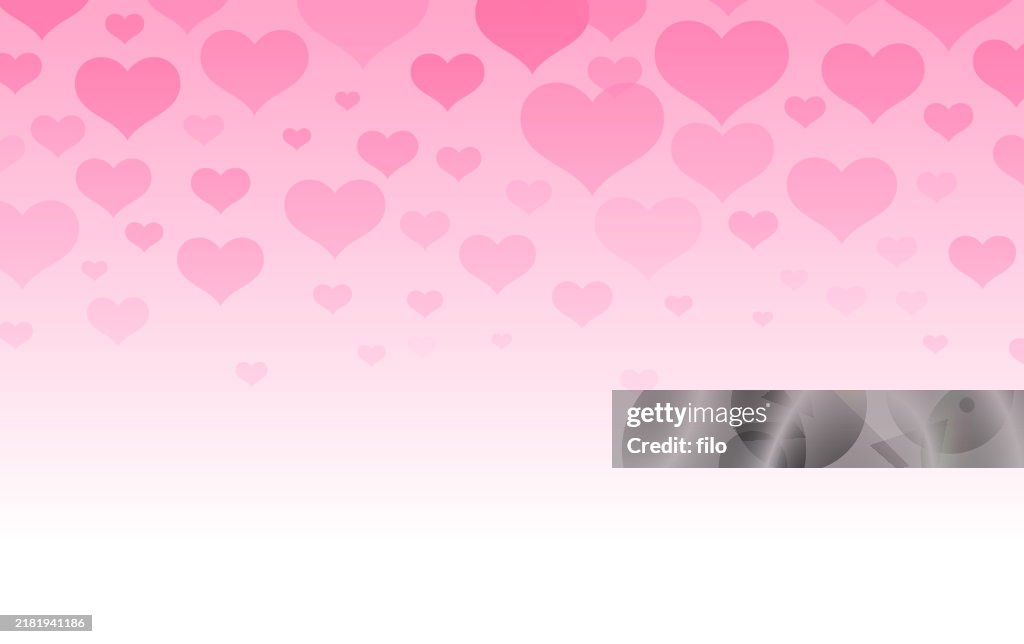 Abstract Hearts Pattern Background