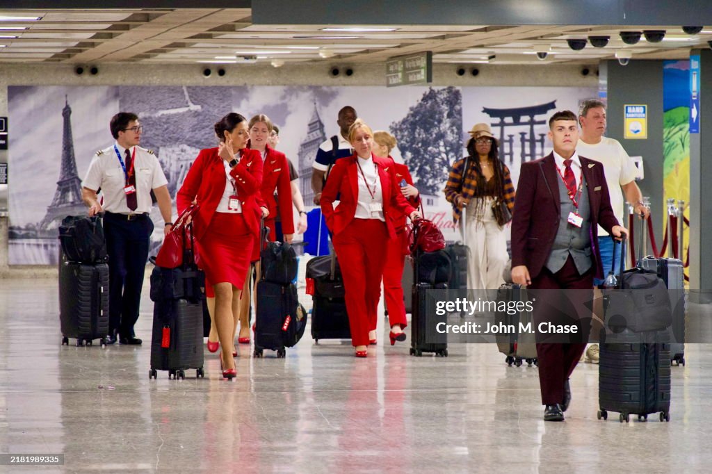 Tripulação da British Airways, Aeroporto Internacional de Dulles, Virgínia (EUA)