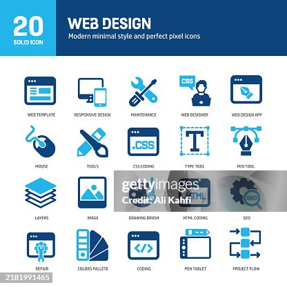 Web design glyph solid icons. Containing coding, development, project, template, website solid icons collection. Vector illustration. For website design, logo, app, template, ui, etc. Web design glyph solid icons. Containing coding, development, project, template, website solid icons collection. Vector illustration. For website design, logo, app, template, ui, etc.