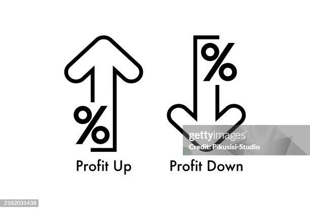Percentage Increase And Decrease Arrow With Percent Sign High-Res ...