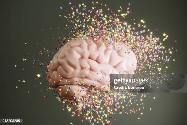 mental disorder, deep learning concept - cérebro imagens e fotografias de stock