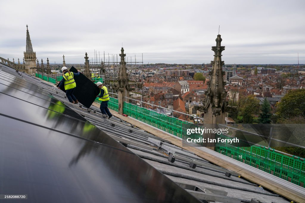 Solar Panels Installed On Roof Of York Minster