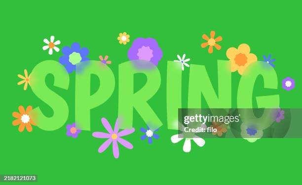 spring flowers modern background - spring equinox stock illustrations
