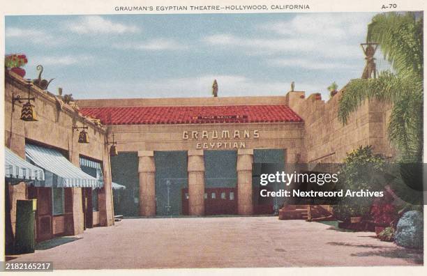 Vintage souvenir postcard published ca 1926 from series depicting Hollywood landmarks titled 'Hollywood and Screenland Homes', here a view of the...